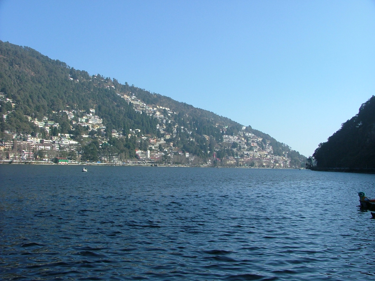 Nainital green hills and lake